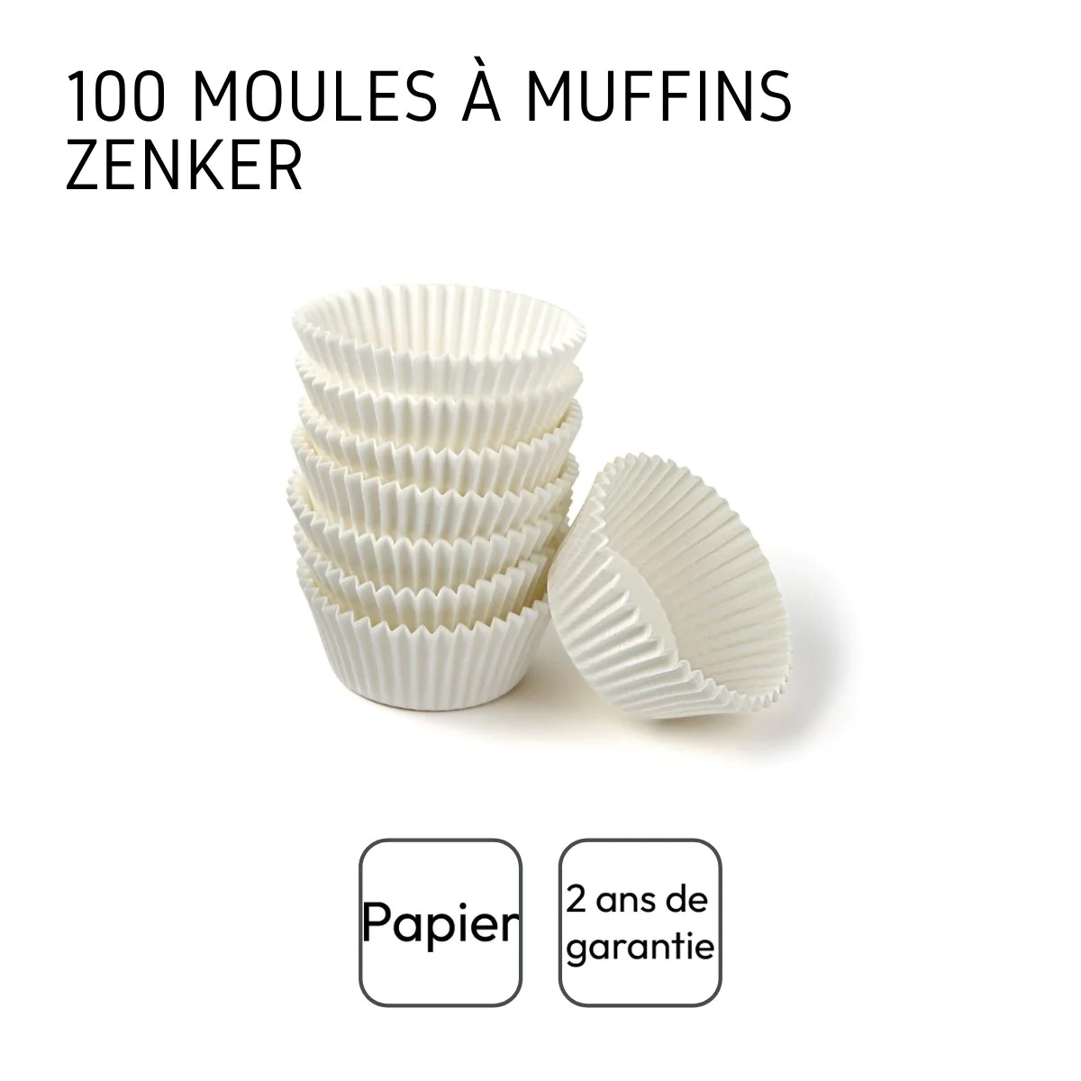 Lot de 100 moules à muffin en papier 7 cm Smart Pastry Zenker