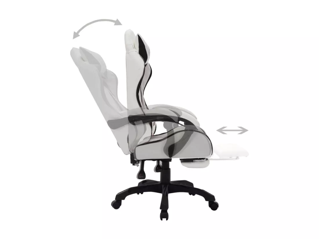Chaise fauteuil siège pivotante cuir noire 64 x 65 x 119 cm 02_0024208