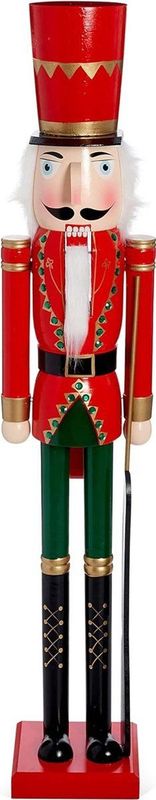 THE TWIDDLERS - XXL Kerst Notenkraker - Houten Decoratie - 120 cm - Levensgroot
