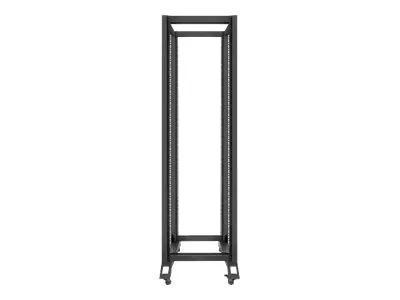 Lanberg - Rack åben ramme - 4-pæl - sort - 42U - 19