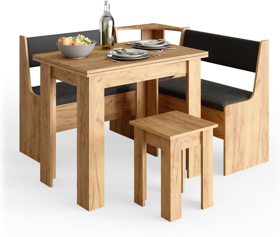 Vicco Esszimmer-Eckbank Roman, Goldkraft Eiche, 76.6 x 41.5 cm