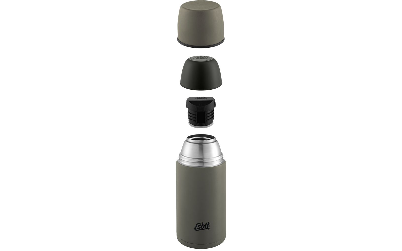 Esbit Edelstahl Isolierflasche schwarz 500 ml