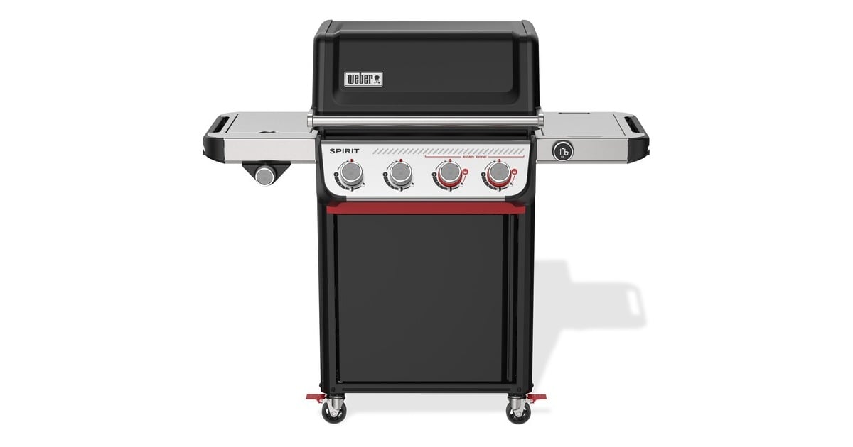 WeberSpirit EP-435 gasbarbecue  (Zwart, 4 branders met extra zijbrander)