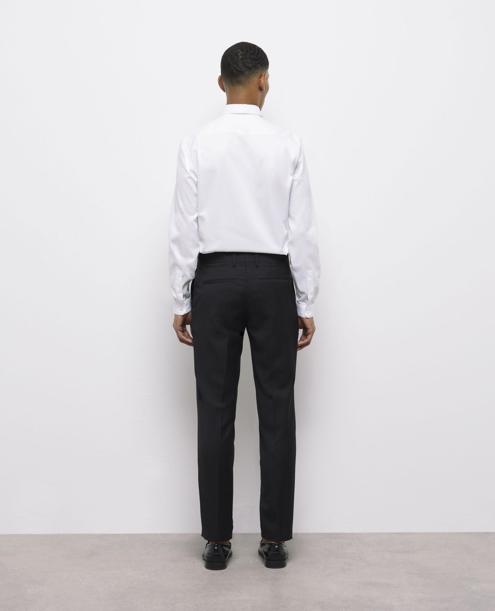 Pantalon de costume en laine noir