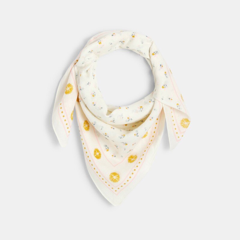 Foulard fleuri bébé fille Rose