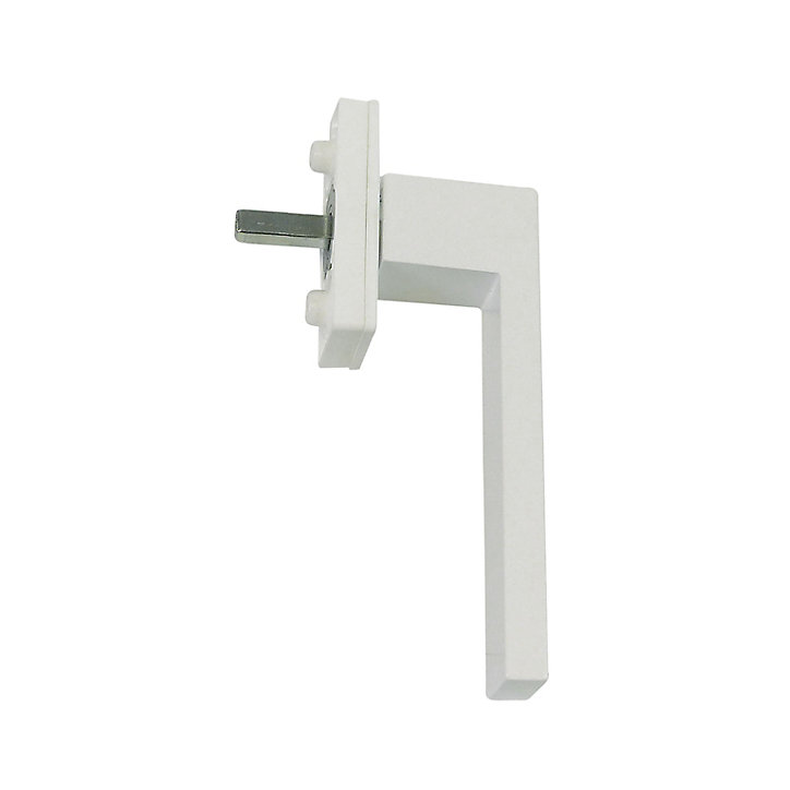 Poignée alu carré blanc pour fenêtre et porte fenêtre alu blanc