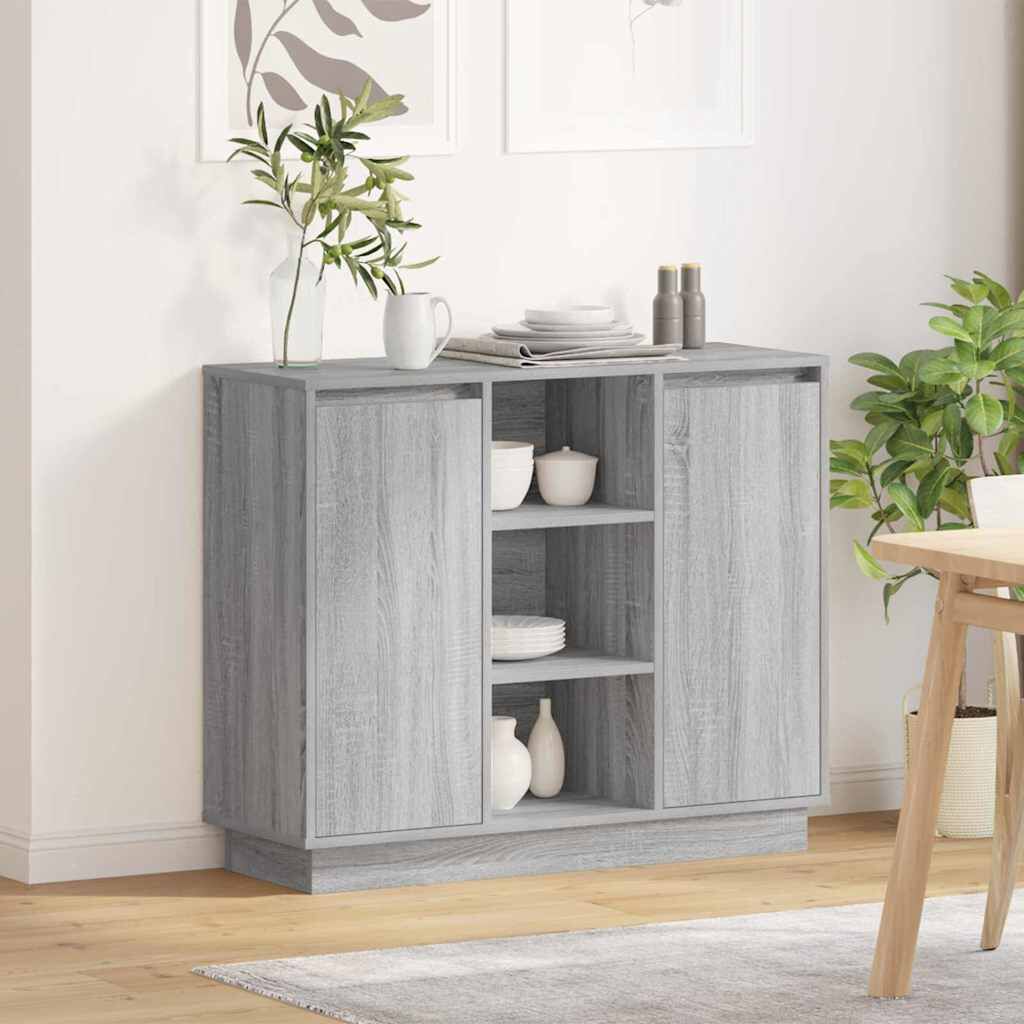 vidaXL Kast Sonoma Grijs 90 x 32 x 75 cm Houtmateriaal
