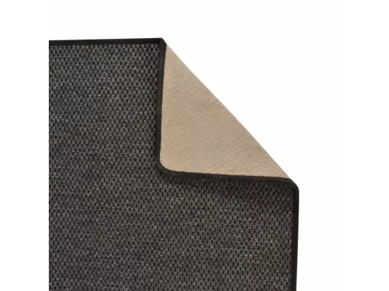 Tapis de couloir aspect sisal anthracite 50x150 cm
