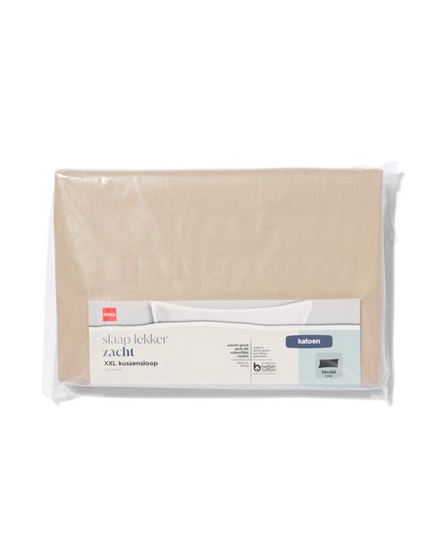 taie d’oreiller coton doux 50x160 sable