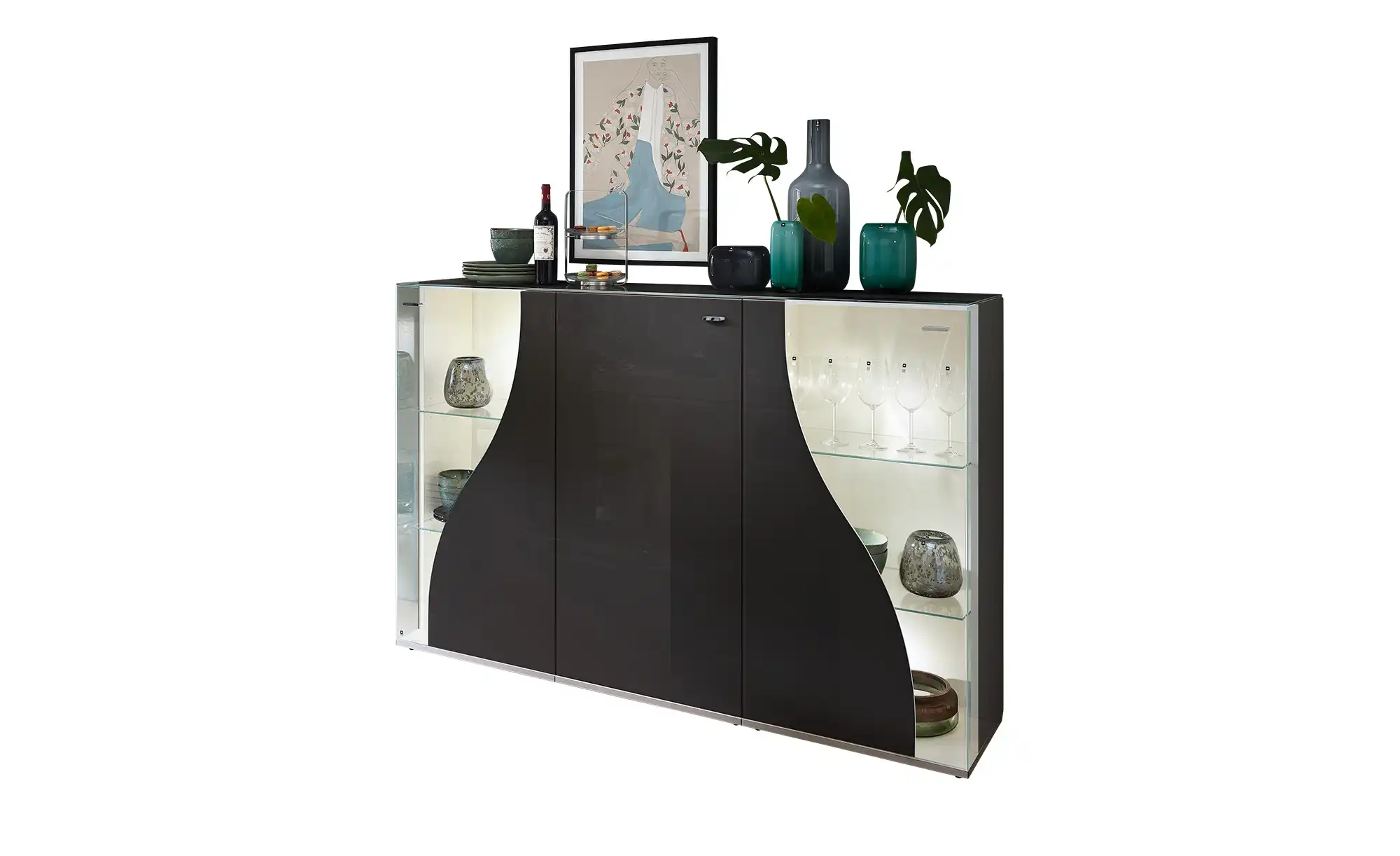LEONARDO Highboard Leo Curve 50