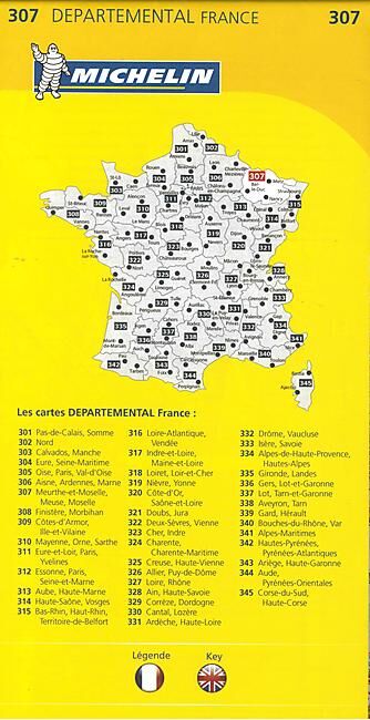 MICHELIN - 307 MEURTHE ET MOSELLE MEUSE MOSELLE