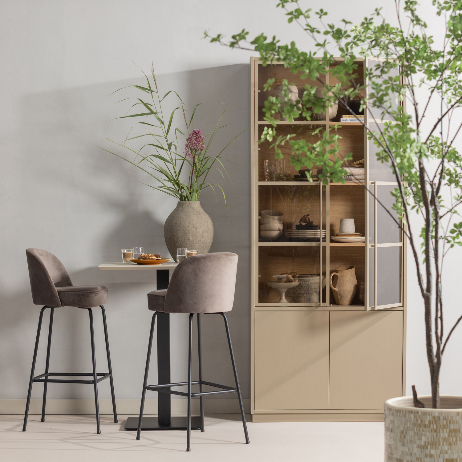 WOOOD Casa Buffetkast - Grenen - Mud - 236x101x40
