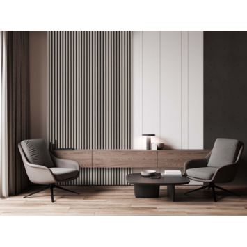 Lattenwand 260x52,6 cm taupe, dikte 22 mm