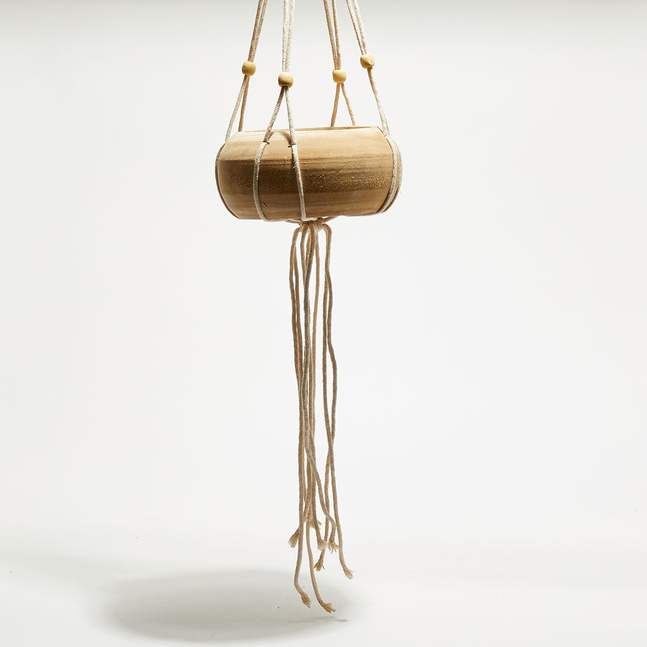 Pomax Cache-pot suspendue Finn beige - D.22xH.7cm