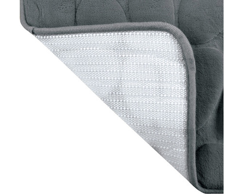 MSV PEBBLE badmat 80 x 50 cm donkergrijs