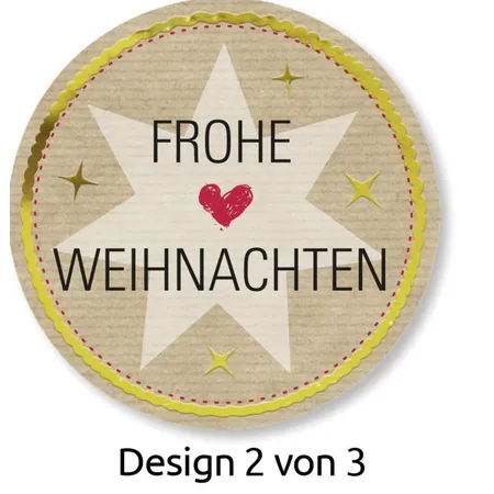Avery Zweckform 56827, Sticker auf Rolle, Frohe Weihnachten, 50 Aufkleber