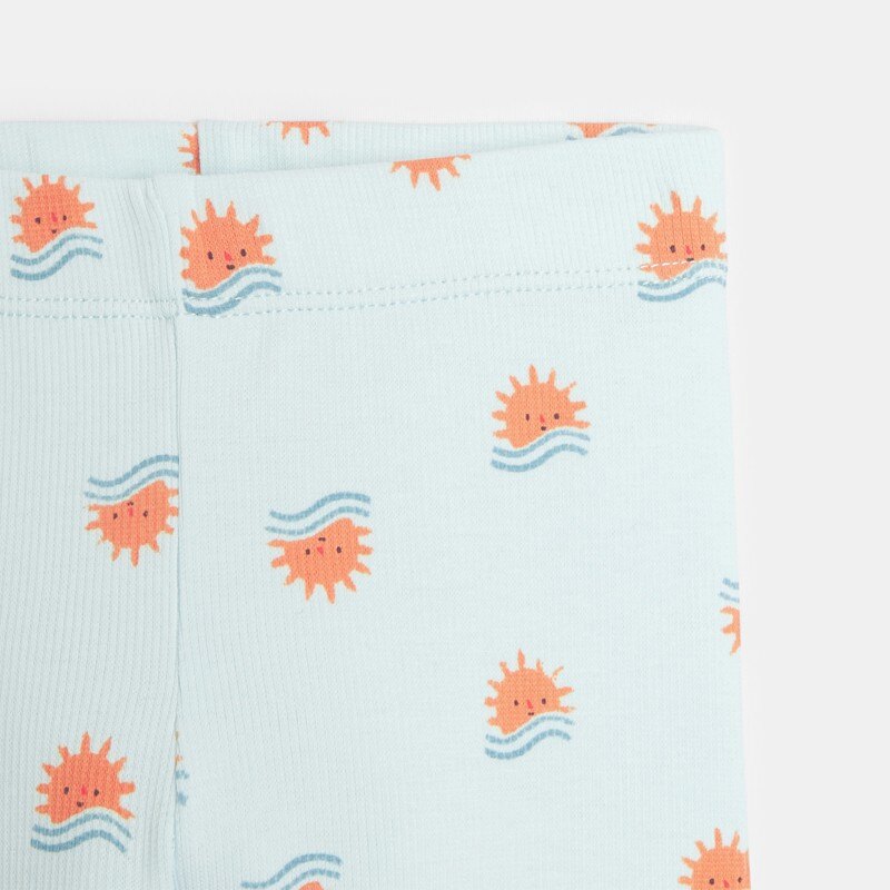 Pantalon bébé garçon bleu à motifs soleil Catimini Bleu