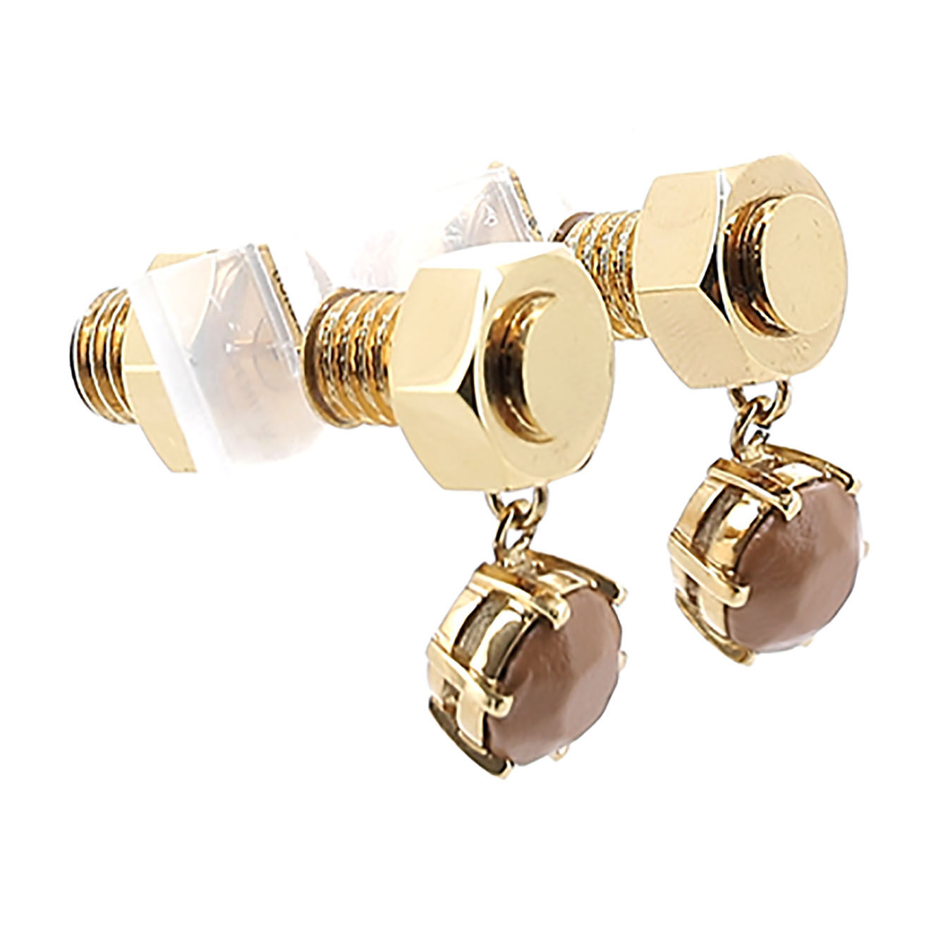 Burberry Boucles d'oreilles Vis en Laiton dorées - Neuf sans étiquette