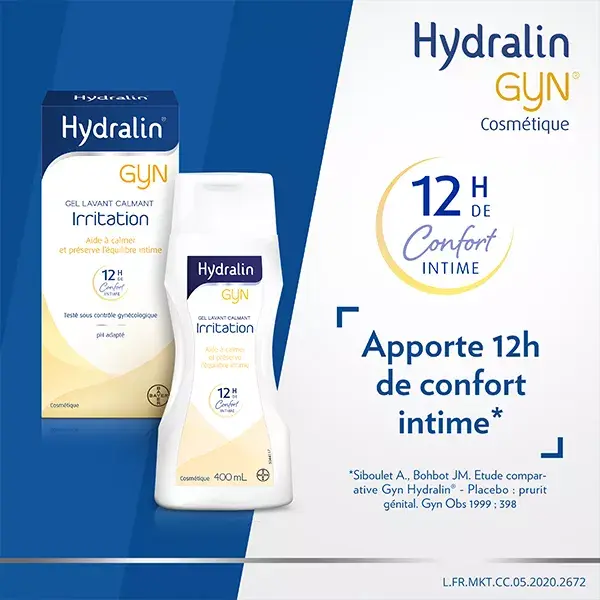 Gel de limpeza calmante para irritação íntima Hydralin Gyn 400ml