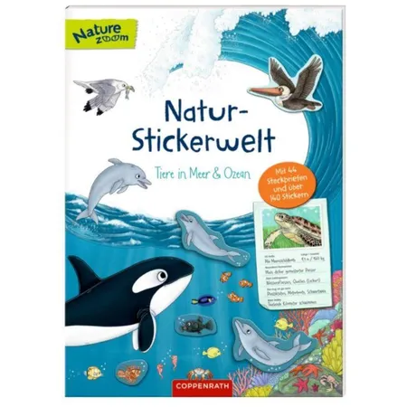 Coppenrath Verlag Natur-Stickerwelt: Tiere in Meer & Ozean (Nature Zoom)