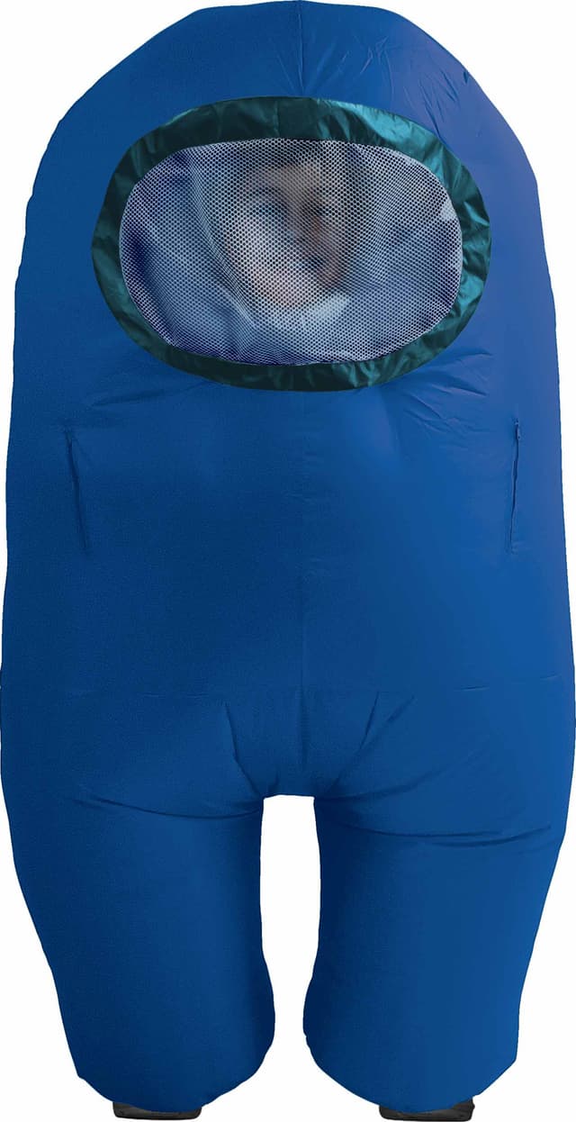 YuMe Toys Among Us oppusteligt kostume til børn (Blå)
