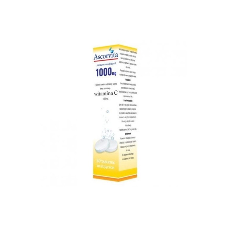 Ascorvita 1000mg 20 tabletek musujących
