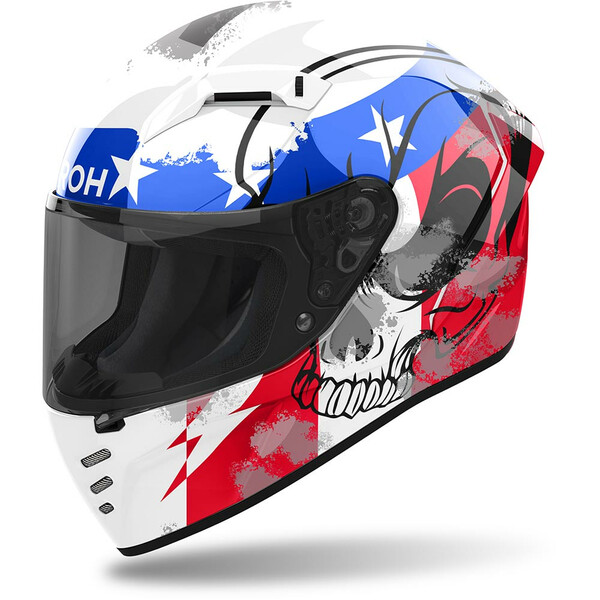 Airoh - Casque Connor Nation Blanc brillant / Rouge / Bleu