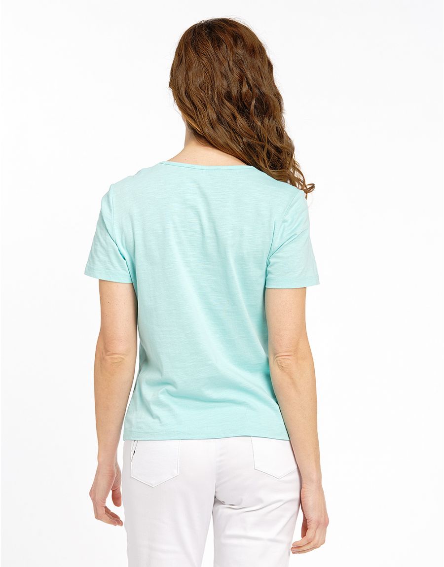 T-shirt vert coton modal