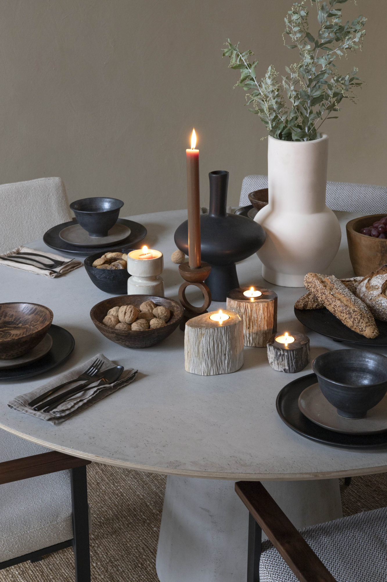 Ronde tafel Bogard beton op Multiplex | 120 cm