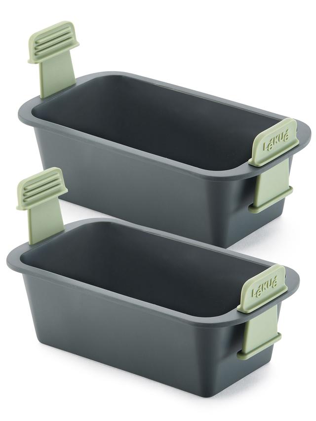 Silikonform für Heißluftfritteuse, rechteckig und wiederverwendbar, 11 x 20 cm, 2er Set