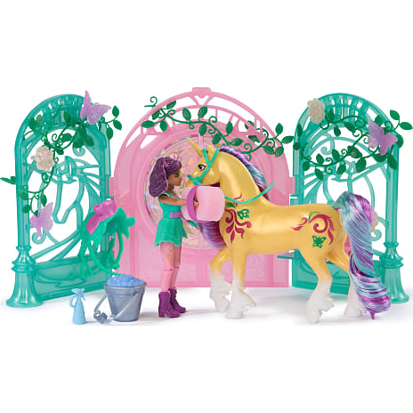 Unicorn academy Ava og Leaf dukke og hest