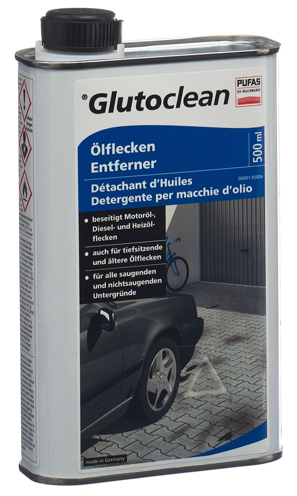 GLUTOCLEAN Ölflecken Entferner<br>500 ml, Flasche