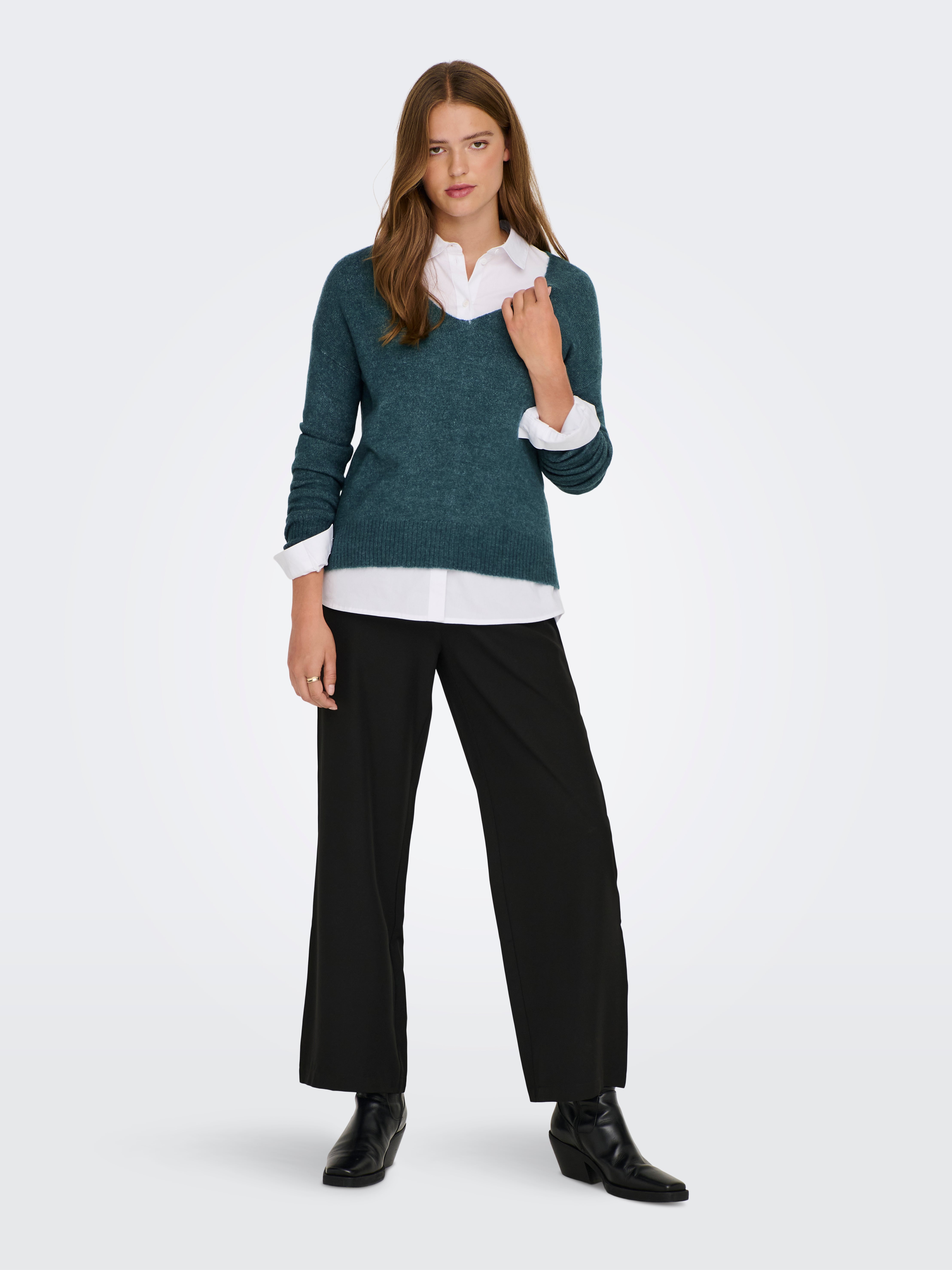 JDYELANORA Strickpullover Atlantic Deep