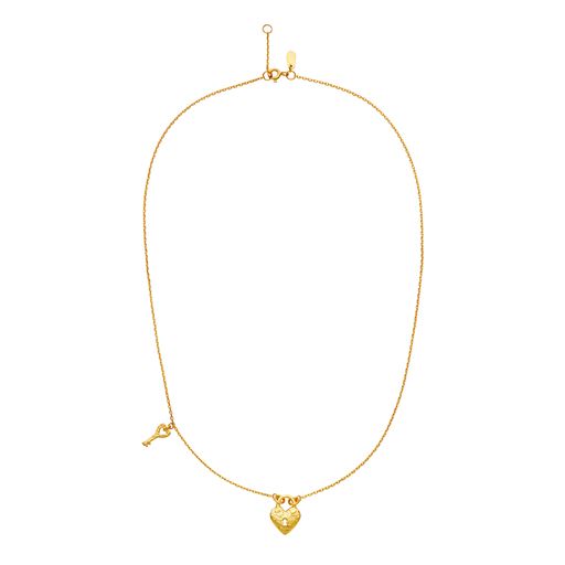 Maanesten Imena Halskæde, Goldplated, 44 2 cm