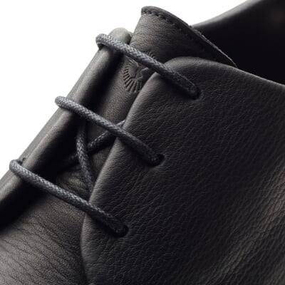 Herrenhalbschuh Rindleder, Schwarz