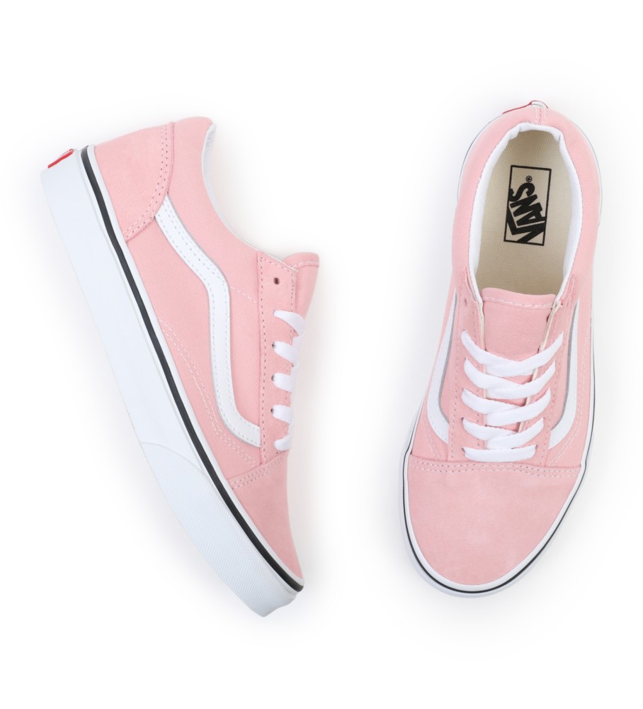Tênis Vans Old Skool de couro rosa