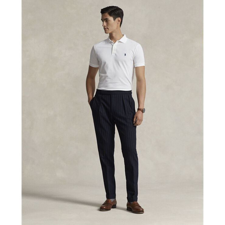 Polo Ralph Lauren Slim Fit Stretch Mesh Polo Hvid
