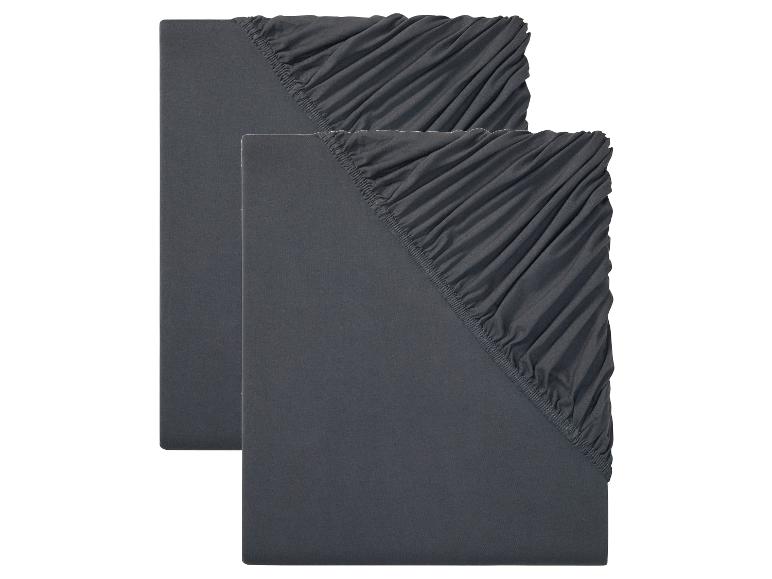 2 jersey hoeslakens 140-160 x 200 cm