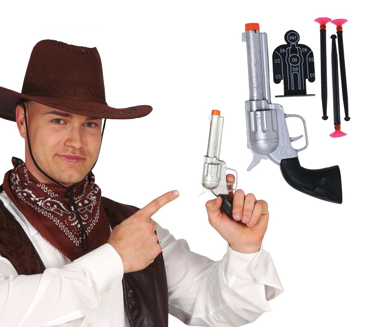Cowboy Geweer Zilver 24cm