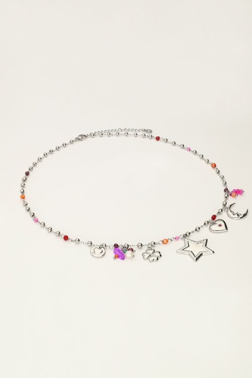 Starry bedel ketting met ster en kralen