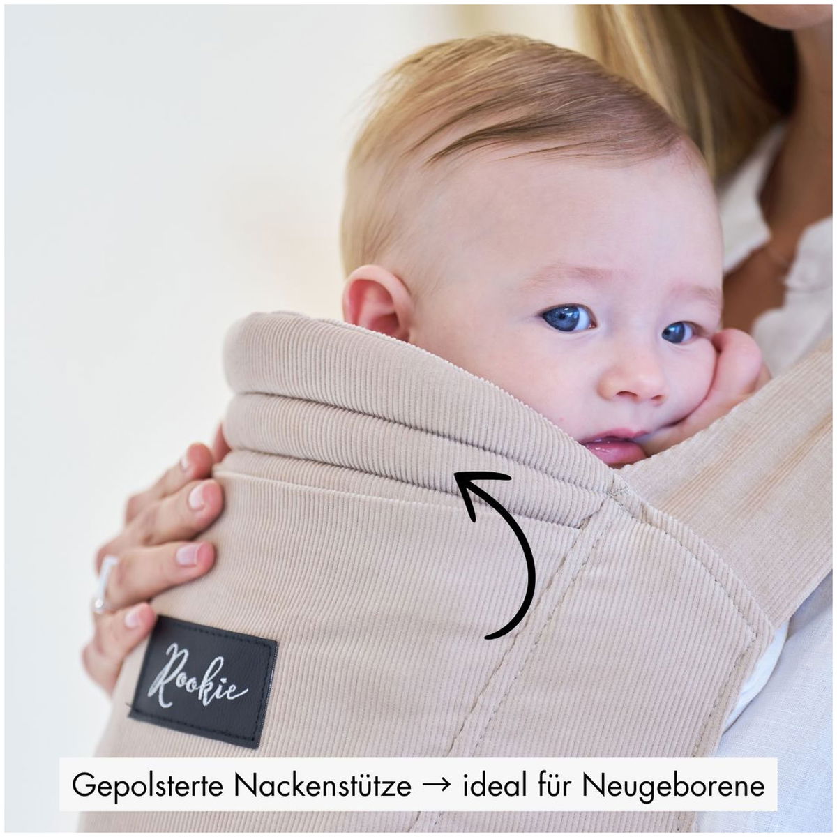 RookieRookie   Premium Elite Cord Babytrage stone