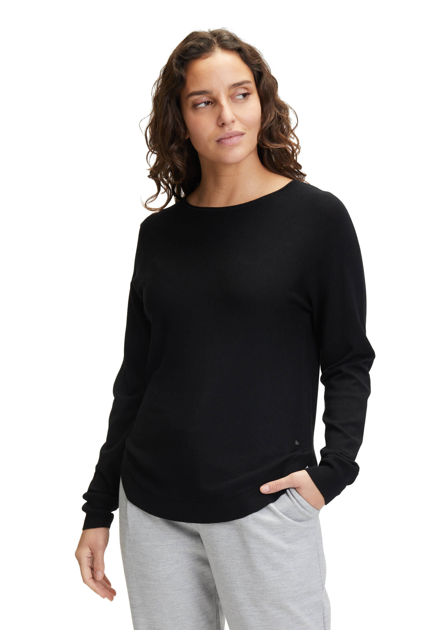 Betty & Co| Damen Feinstrickpullover mit U-Boot-Ausschnitt
