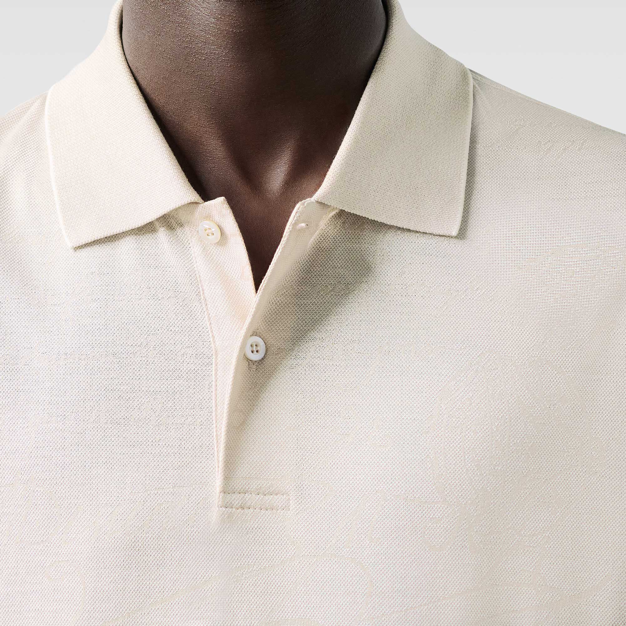 Polo Pique En Jacquard Scritto