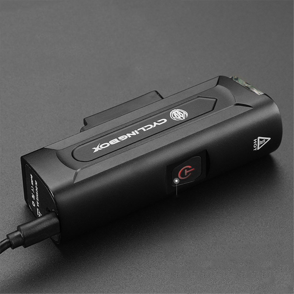 2in1 Fahrrad LED Lampe Velo Licht / 4200mAh USB C Powerbank IPX6 inkl. Lenker Halterung - Schwarz