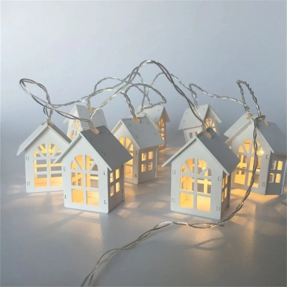 Wewoo Guirlande LED 1.2m Maison Bois