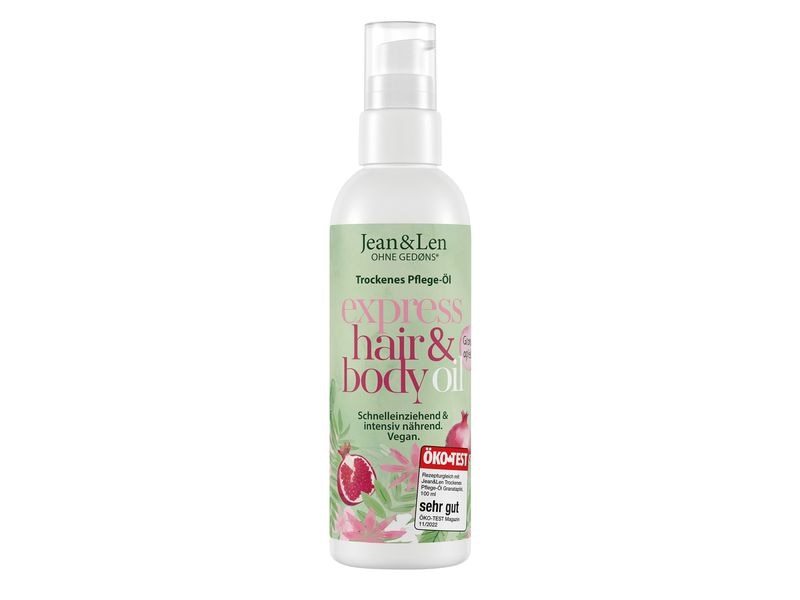 Jean & Len Pflegeöl Granatapfel 100 ml Natürliches Körperöl mit wertvollen Inhaltsstoffen