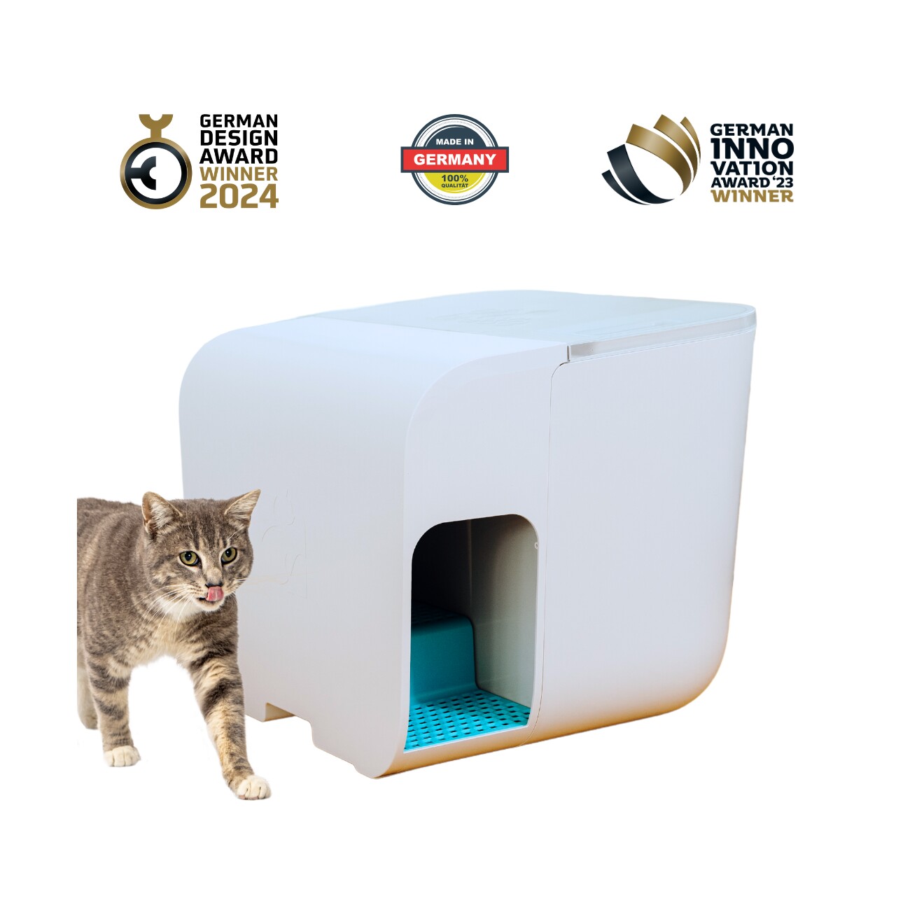 elly&bruce Katzentoilette Cloou weiß