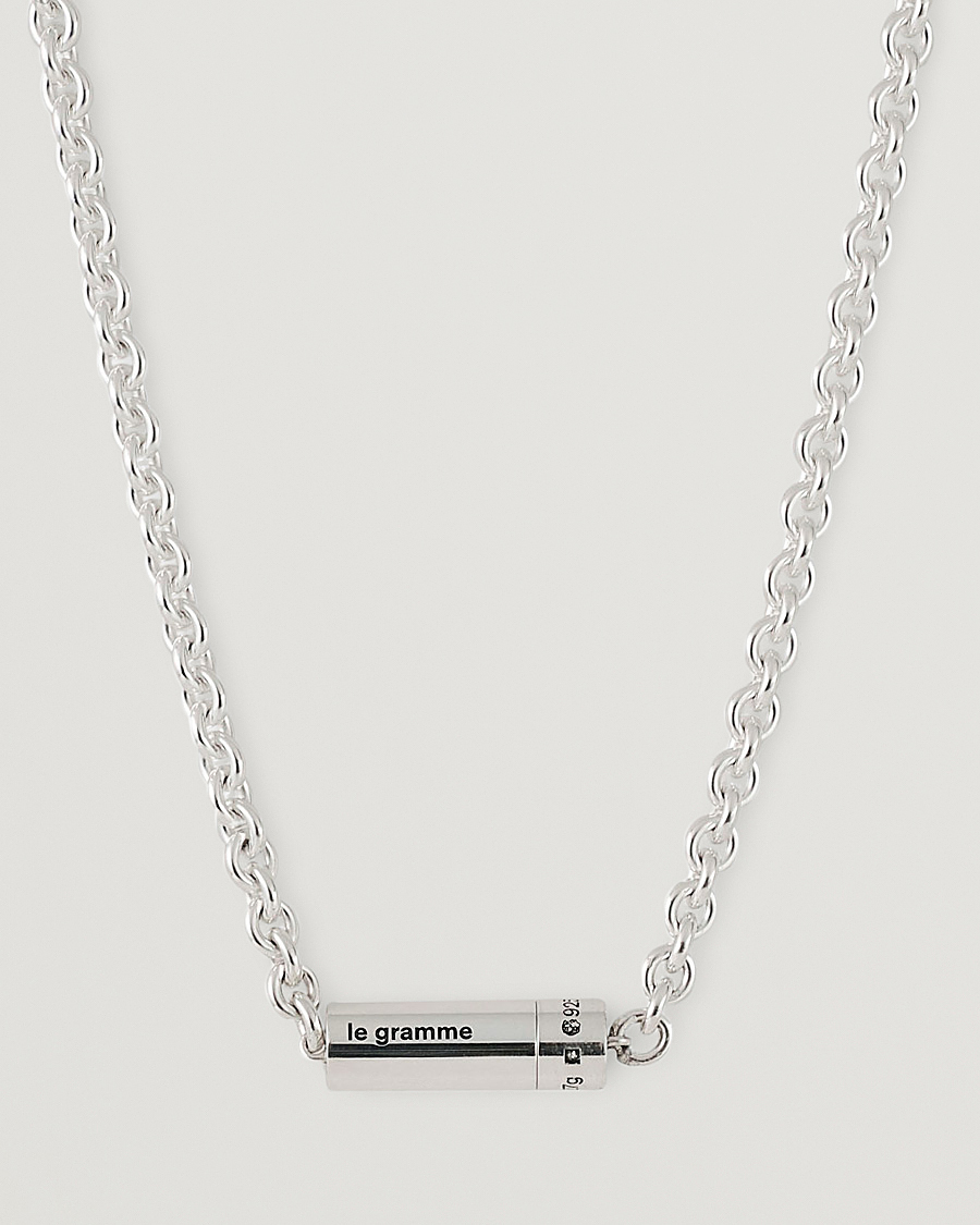 LE GRAMME Chain Cable Necklace Sterling Silver 27g