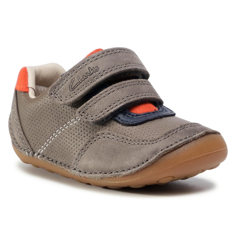 Clarks Clarks Tiny Dusk gris orange combi
