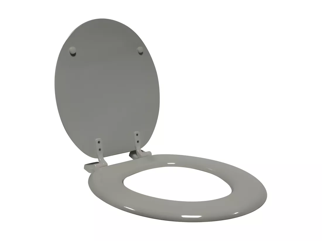Abattant WC 37 x 47 cm Vitamine Gris Clair - MDF